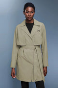 High-End Active Tie-Waist Trench Coat ANJE REBEL