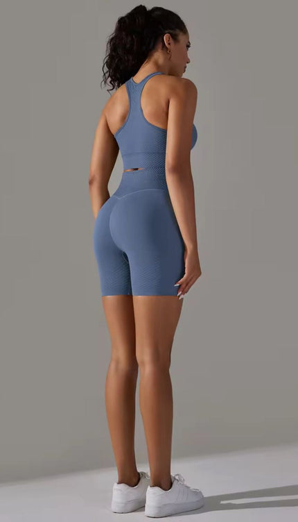 Knitted Supportive Sports Bra and Short Tights Set ANJE REBEL