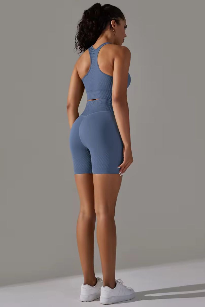 Knitted Supportive Sports Bra and Short Tights Set ANJE REBEL