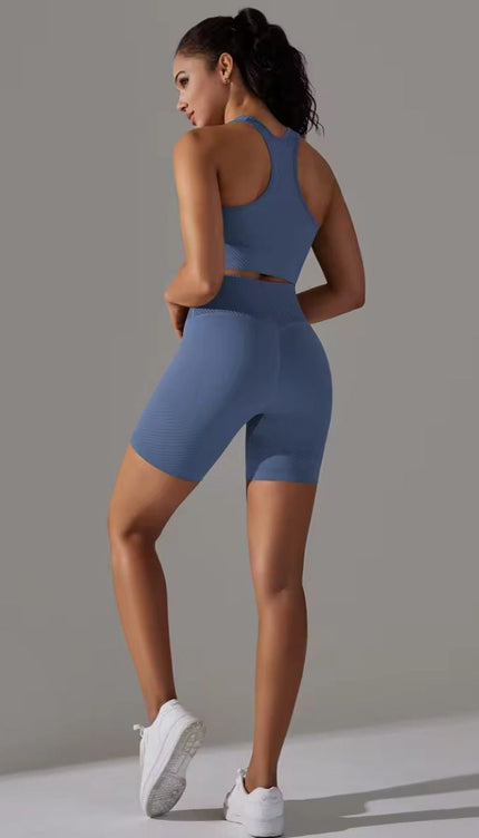 Knitted Supportive Sports Bra and Short Tights Set ANJE REBEL