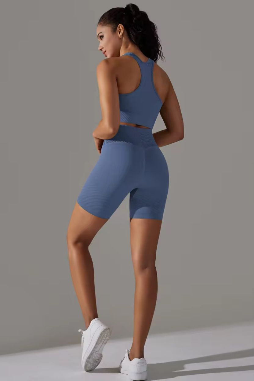 Knitted Supportive Sports Bra and Short Tights Set ANJE REBEL