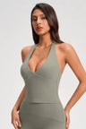 Halter-Neck Plunging Bra Top ANJE REBEL