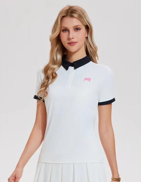 Collared Short Sleeves Tennis Shirt ANJE REBEL
