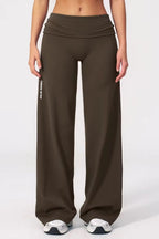 Straight-Cut Foldover Flare Pants ANJE REBEL