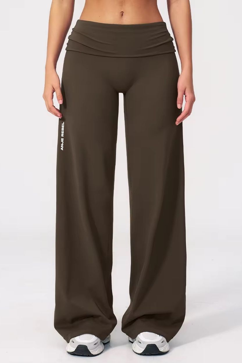 Straight-Cut Foldover Flare Pants ANJE REBEL