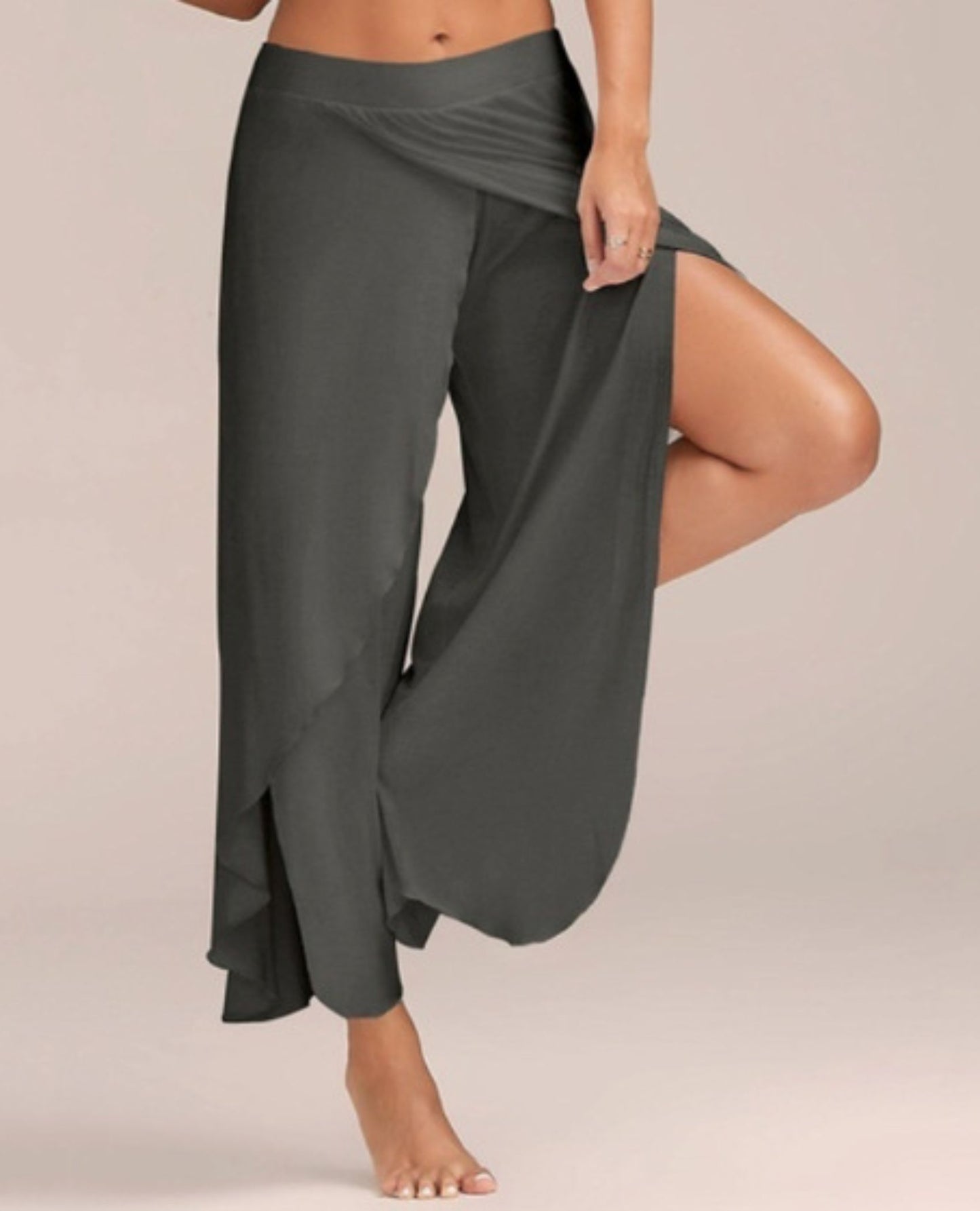 Flowy Yoga Slit Baggy Pants ANJE REBEL