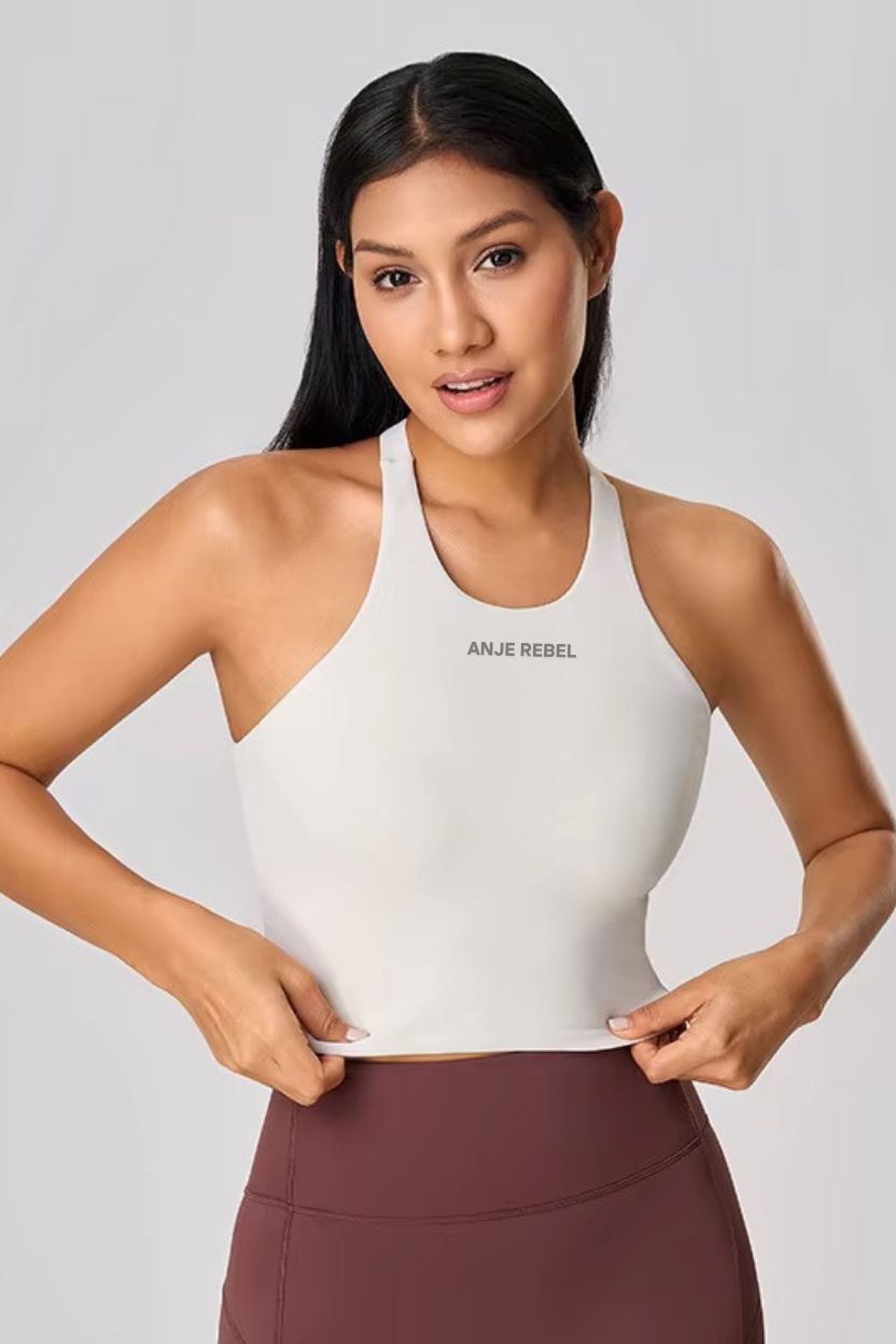 Laced Back Racerback Cropped Top ANJE REBEL
