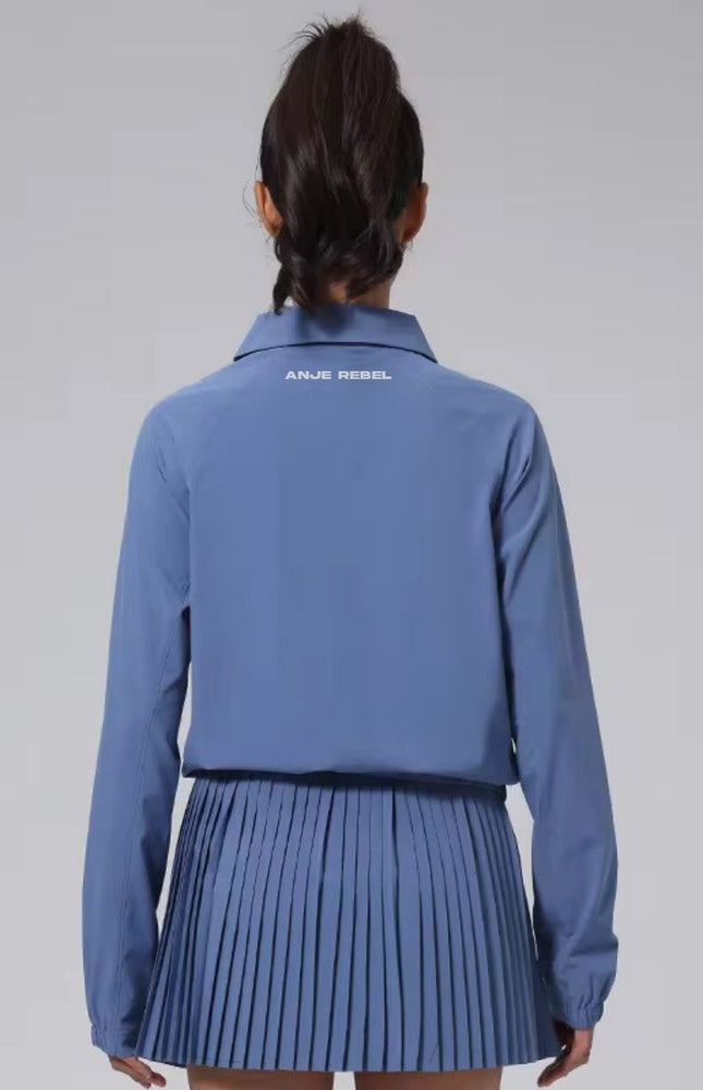 Collared Zip Up Tennis Blouse ANJE REBEL