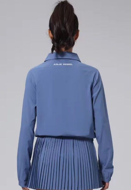 Collared Zip Up Tennis Blouse ANJE REBEL