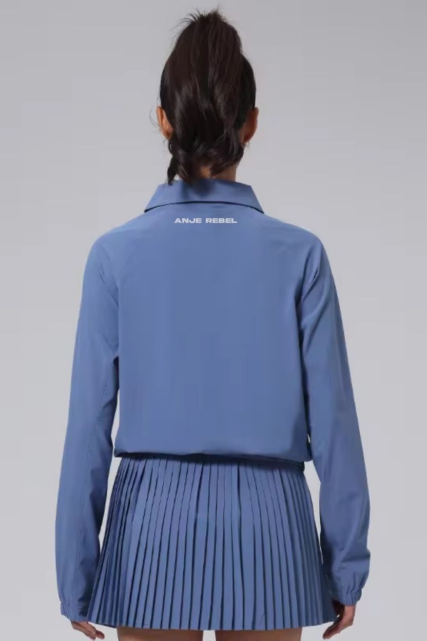 Collared Zip Up Tennis Blouse ANJE REBEL