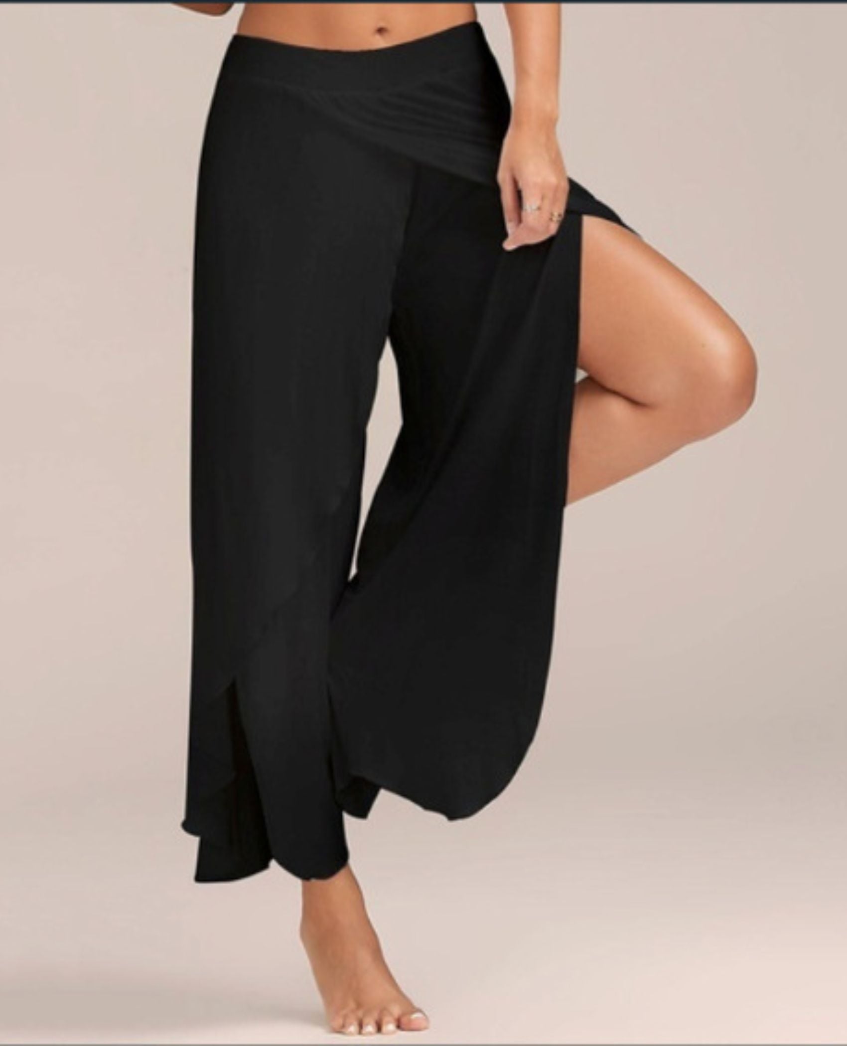 Flowy Yoga Slit Baggy Pants ANJE REBEL