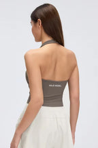 Halter-Neck Buttoned Bra Top ANJE REBEL