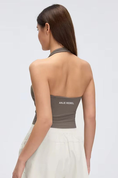 Halter-Neck Buttoned Bra Top ANJE REBEL