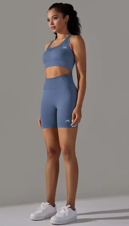 Knitted Supportive Sports Bra and Short Tights Set ANJE REBEL
