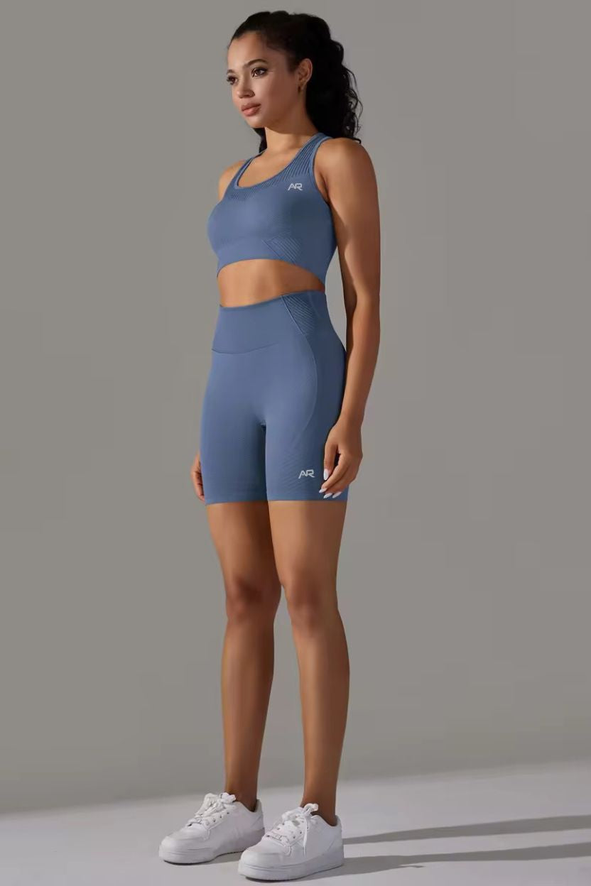 Knitted Supportive Sports Bra and Short Tights Set ANJE REBEL