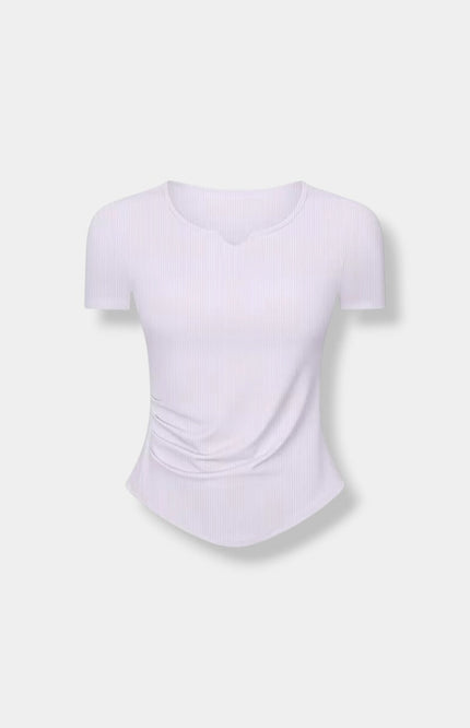 Recycled Soft V-Neck Yoga Shirt ANJE REBEL