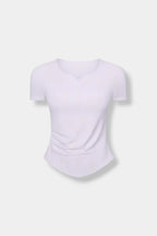 Recycled Soft V-Neck Yoga Shirt ANJE REBEL