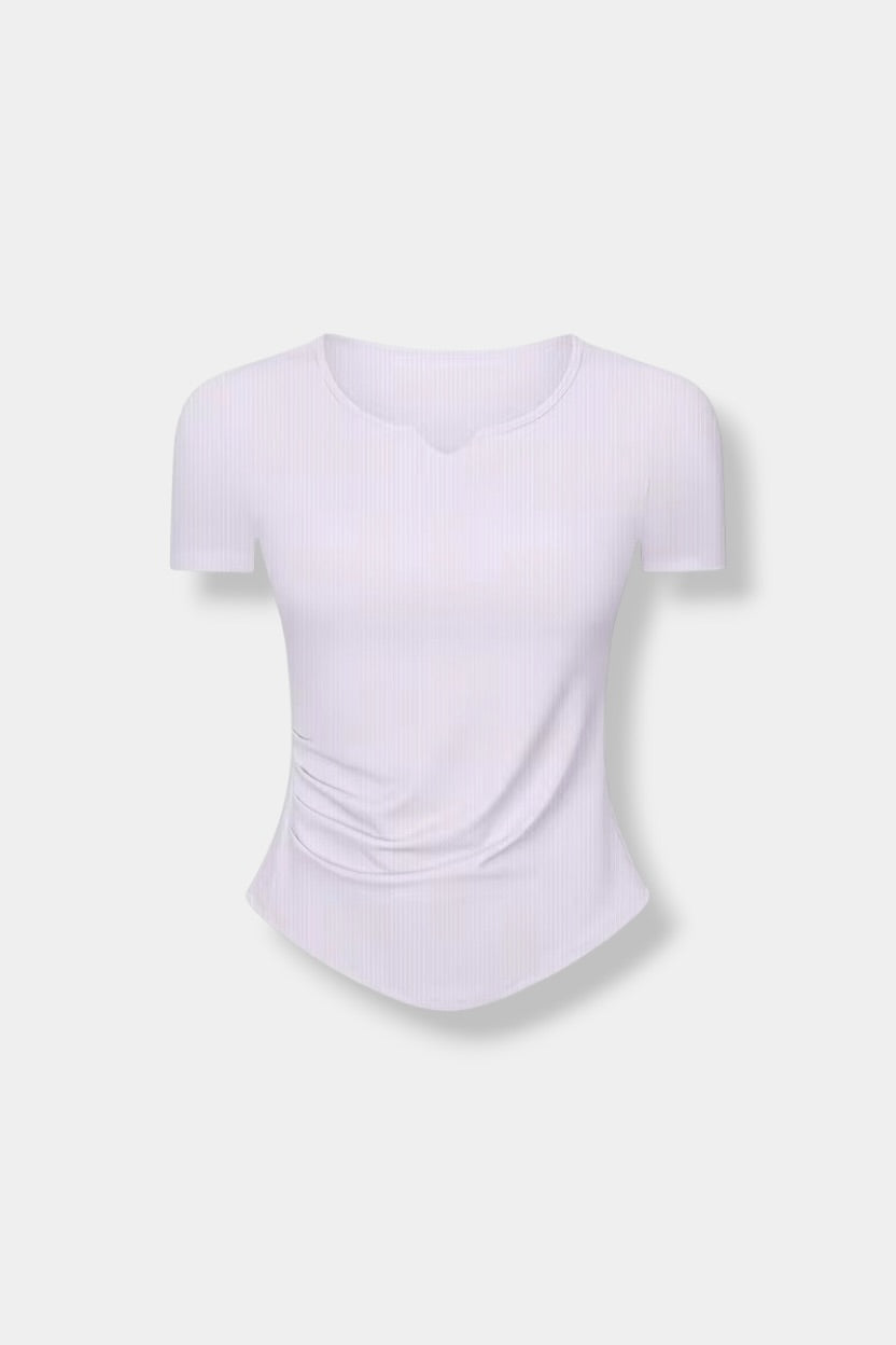 Recycled Soft V-Neck Yoga Shirt ANJE REBEL