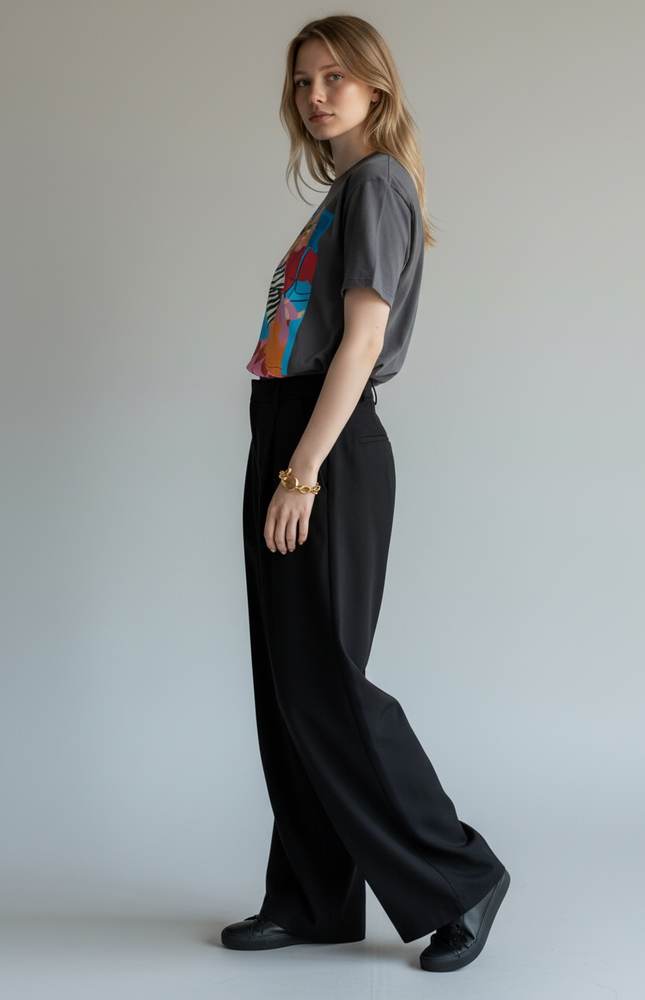 Oxford Barrel-Style Pants ANJE REBEL