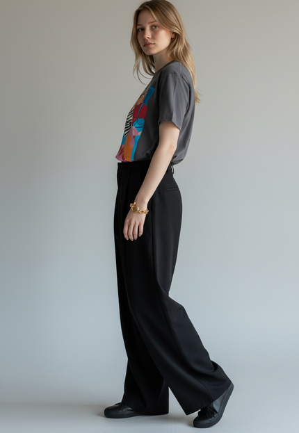 Oxford Barrel-Style Pants ANJE REBEL