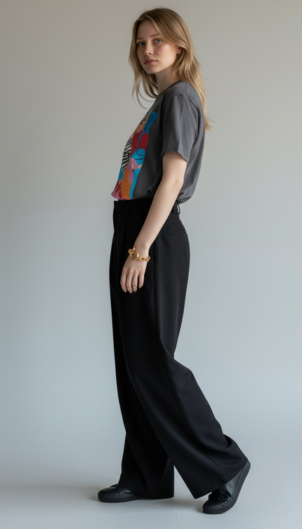 Oxford Barrel-Style Pants ANJE REBEL
