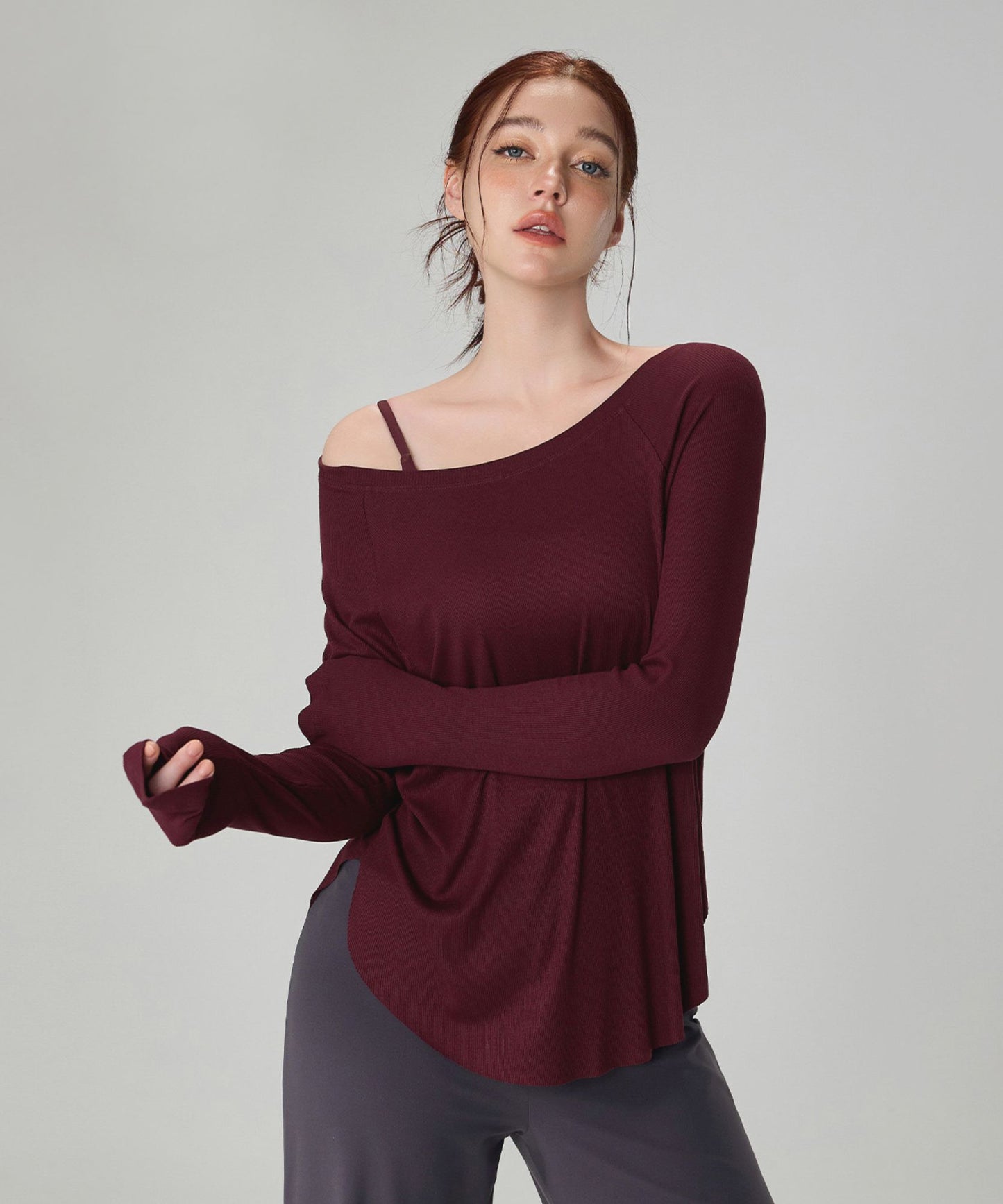 Off-Shoulder Long Sleeves Camisole - ANJE REBEL