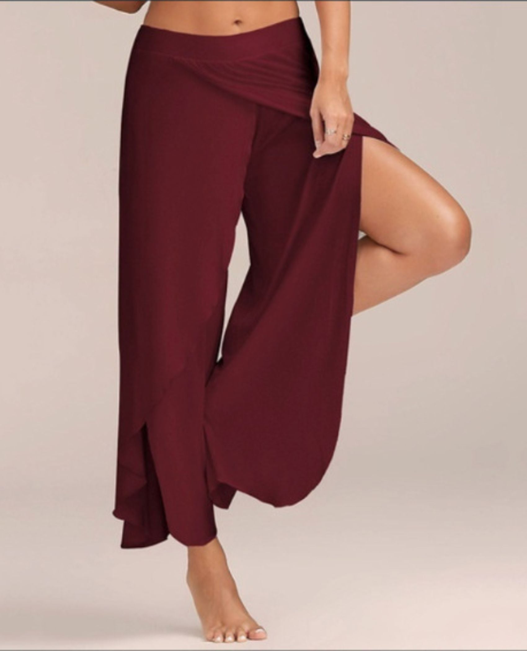 Flowy Yoga Slit Baggy Pants ANJE REBEL