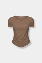 Recycled Soft V-Neck Yoga Shirt ANJE REBEL