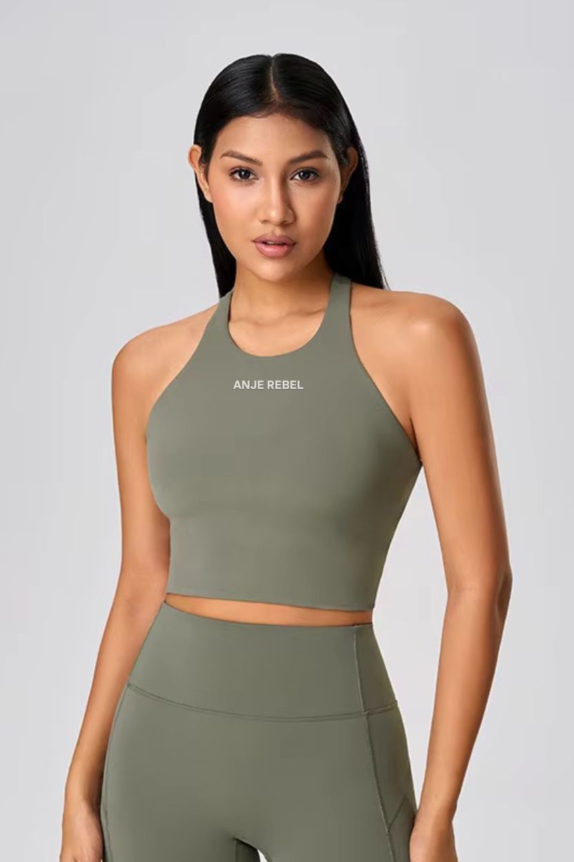 Laced Back Racerback Cropped Top ANJE REBEL