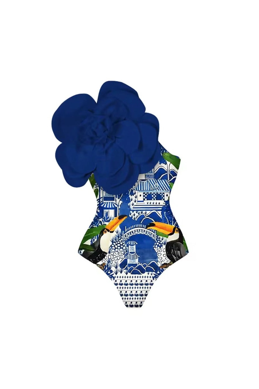 Ipanema “Bloom In The Wild” Swimsuit With Matching Skirt ANJE REBEL