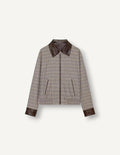 Chequard Plaid Faux Leather Jacket ANJE REBEL