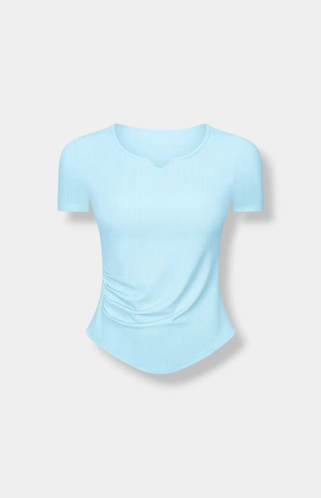 Recycled Soft V-Neck Yoga Shirt ANJE REBEL