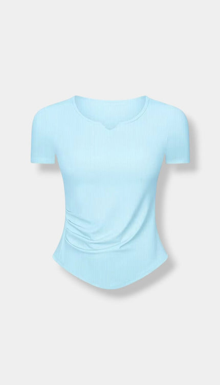 Recycled Soft V-Neck Yoga Shirt ANJE REBEL