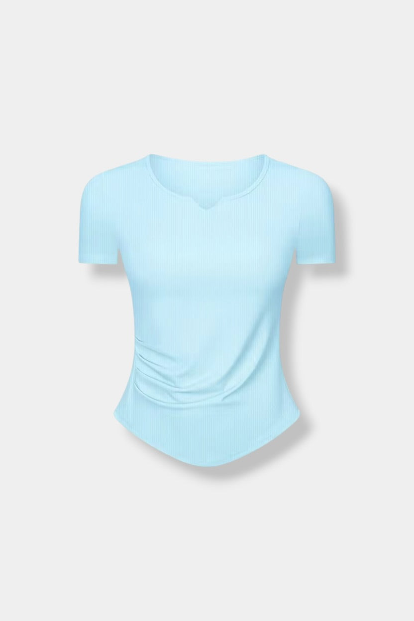 Recycled Soft V-Neck Yoga Shirt ANJE REBEL