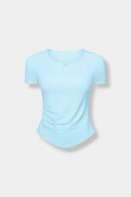 Recycled Soft V-Neck Yoga Shirt ANJE REBEL
