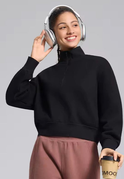 High Collared Half-Zip Sweater ANJE REBEL