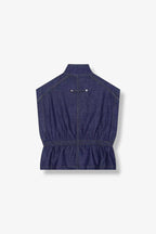Nautical Buttoned Up High Collar Vest ANJE REBEL