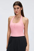 Halter-Neck Buttoned Bra Top ANJE REBEL