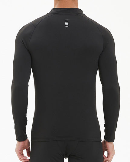 Sweatwicking Half-Zipper Running Long Sleeves Shirt - ANJE REBEL