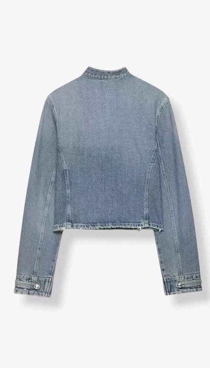 Military Style Denim Jacket