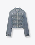Military Style Denim Jacket ANJE REBEL