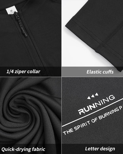 Sweatwicking Half-Zipper Active Long Sleeves Shirt - ANJE REBEL