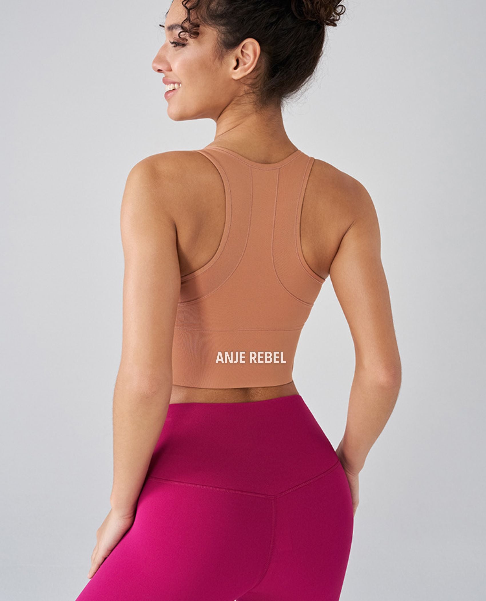 Double Impact Cropped Sports Bra - ANJE REBEL