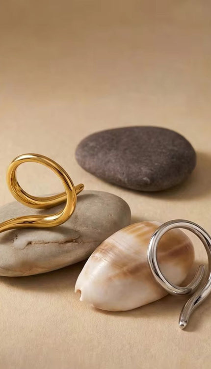 Singular Spiral Handmade Ring ANJE REBEL