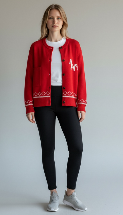 Horse Emblem Limited Edition Red Sweater