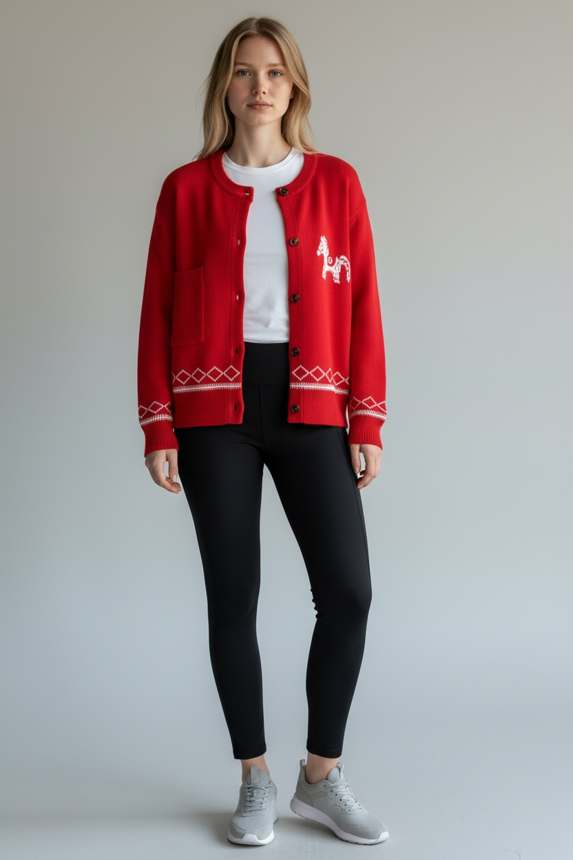 Horse Emblem Limited Edition Red Sweater