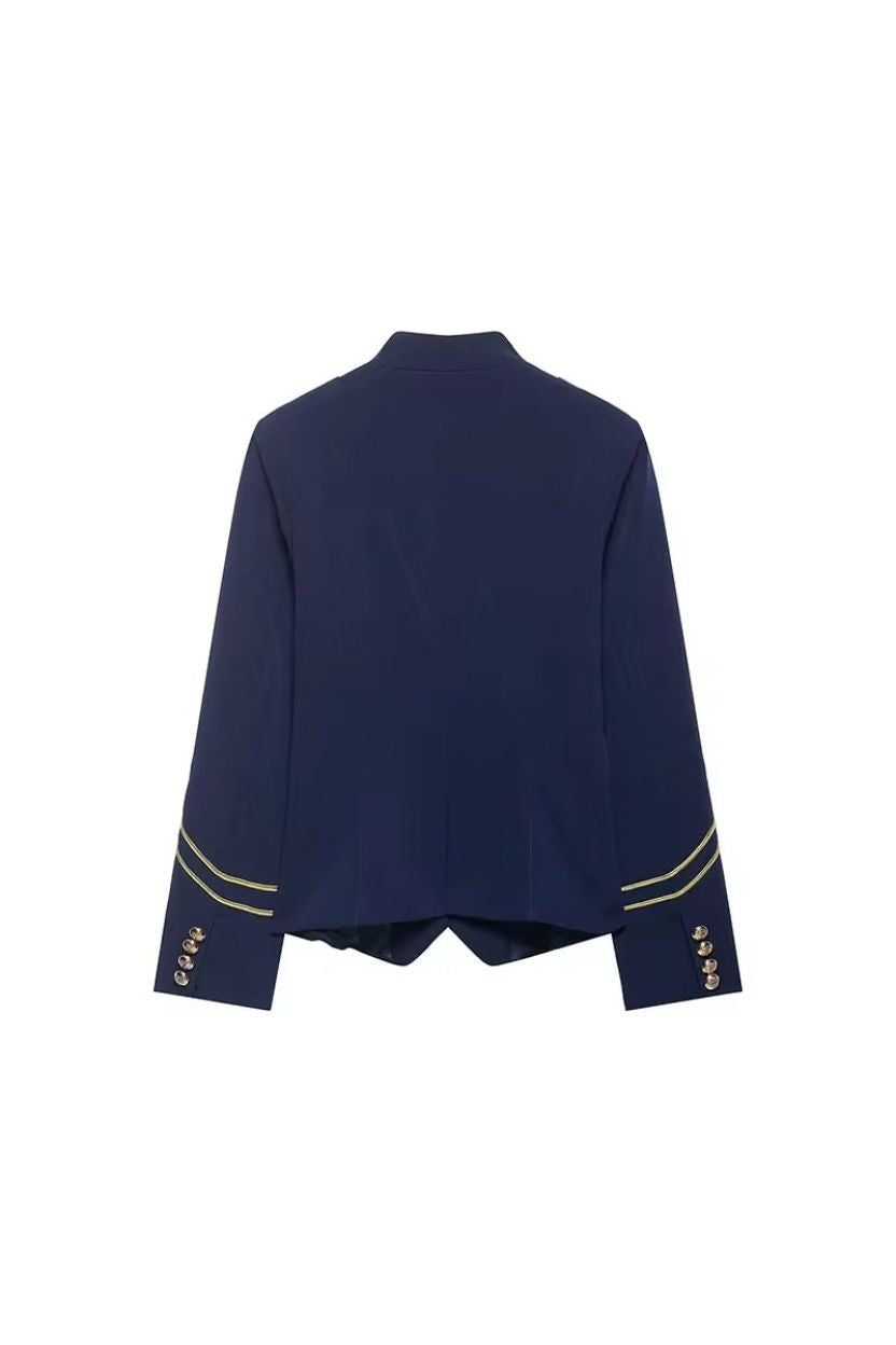 Nautical Embroidery High-Collar Jacket ANJE REBEL