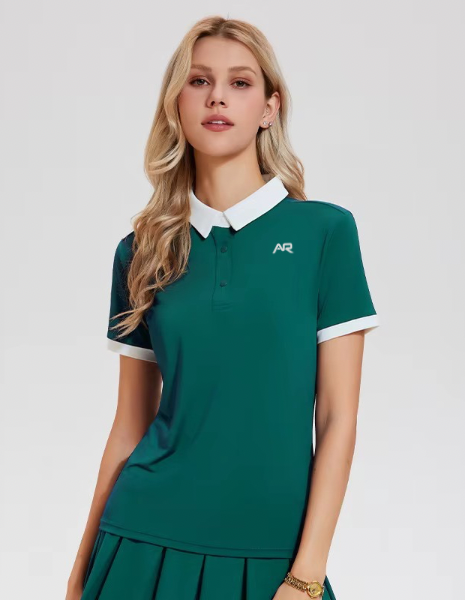 Collared Short Sleeves Tennis Shirt ANJE REBEL