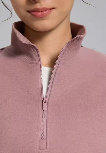 High Collared Half-Zip Sweater ANJE REBEL