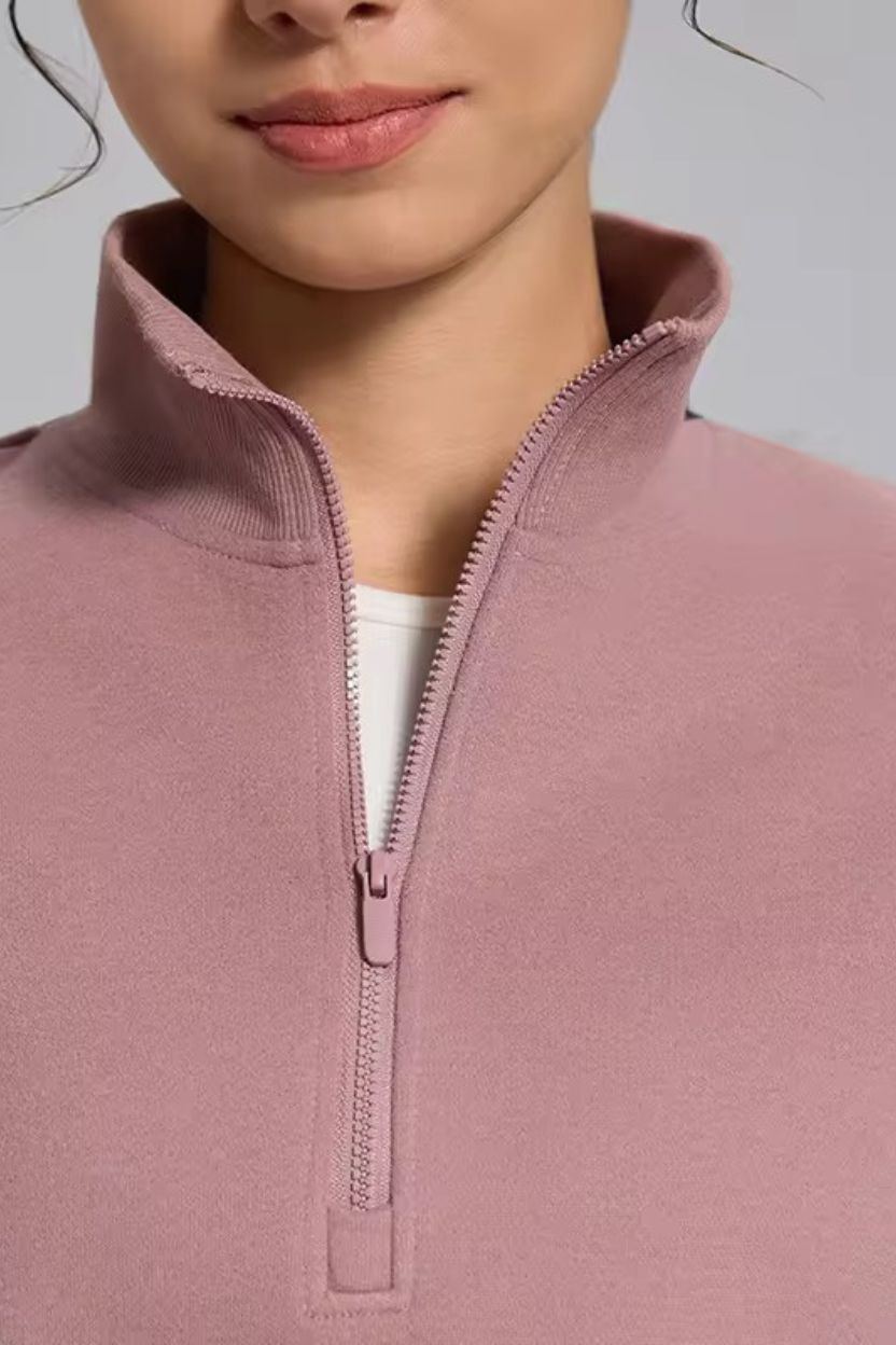 High Collared Half-Zip Sweater ANJE REBEL